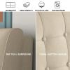 Linen Headboard Backrest Rectangle Reading Pillow Large Wedge Back Bed Rest Supprot Cushion Removable Headboard Cover for Dorm Day Bed Bench,A,No headboard 78.7"/200cm view 2