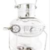 Nickel Brass Designer Table & Hanging Lantern Glass Oil Lamp Home Decoration 14 Inches Best for Gift Item view 2