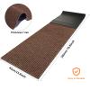 Nuanchu 2 Roll Large Semi Finished Outdoor Mat 16 x 79 Inch Narrow Door Mat Non Slip Boot Rugs Waterproof Carpet Roll for Bathroom Entryway Indoor Outdoor (Coffee) view 3