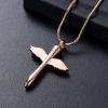 SHEIL Angel Wings Hold Heart Cross Necklace Cremation Jewelry Elegant Women Necklaces Ashes Holder Urn Pendant Keepsake Gifts,2 view 3