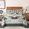 BEDIFANY Cotton Quilts Queen Size Sets - Lightweight Bedspreads Queen Size - Lightweight Garden Style Queen Quilt Bedding Sets for Bed Decorations for All Seasons, 3 Pieces view 1