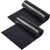 Nuanchu 2 Roll Large Semi Finished Outdoor Mat 16 x 79 Inch Narrow Door Mat Non Slip Boot Rugs Waterproof Carpet Roll for Bathroom Entryway Indoor Outdoor (Black) view 1