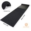 Nuanchu 2 Roll Large Semi Finished Outdoor Mat 16 x 79 Inch Narrow Door Mat Non Slip Boot Rugs Waterproof Carpet Roll for Bathroom Entryway Indoor Outdoor (Black) view 3