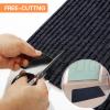 Nuanchu 2 Roll Large Semi Finished Outdoor Mat 16 x 79 Inch Narrow Door Mat Non Slip Boot Rugs Waterproof Carpet Roll for Bathroom Entryway Indoor Outdoor (Black) view 4