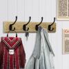 IBosins 30 Pack Heavy Duty Dual Coat Hooks Wall Mounted with 60 Screws Retro Double Hooks Utility Black Hooks for Coat, Scarf, Bag, Towel, Key, Cap, Cup, Hat view 4