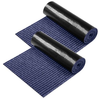Nuanchu 2 Roll Large Semi Finished Outdoor Mat 16 x 79 Inch Narrow Door Mat Non Slip Boot Rugs Waterproof Carpet Roll for Bathroom Entryway Indoor Outdoor (Navy)