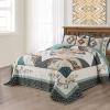 BEDIFANY Cotton King Size Quilt Sets, Lightweight King Quilt Bedding Set (98 x 106 inch) Garden Style Floral Bedspread King Size Coverlet Set for Bed Decorations - All Seasons, 3 Pieces view 2