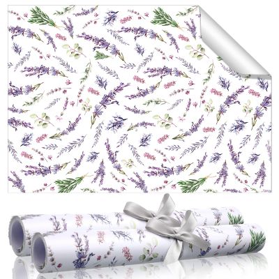 BBTO 20 Sheet Scented Drawer Liners for Dressers 15.8" x 22" Scented Fragrant Cabinet Paper Liners Non Adhesive Drawer Paper Mats for Bedroom Home Closet Shelves(Lavender)