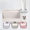 DOITOOL Wall-Mounted Toothbrush Holder Cup Multi-Functional Bathroom Organizer for for Drying Storing Toothbrushes Space-Saving for Showers Kitchens view 2