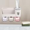 DOITOOL Wall-Mounted Toothbrush Holder Cup Multi-Functional Bathroom Organizer for for Drying Storing Toothbrushes Space-Saving for Showers Kitchens view 3