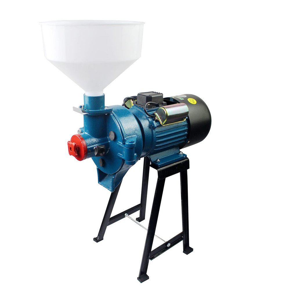 2 In 1 Electric Grinder Machine, Wet & Dry Grain Grinder Milling Machine, Heavy Duty Grinding Machine With Funnel, for Feed Mill Cereals Grinder Herb Coffee Grain Corn Wheat, 2200W, 110V