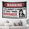 Bar for Man Cave Warning This Property is Protected by A Highly Trained Havanese Tapestry Cave Man Bar Men Decor ( Size : 75X92CM ) view 1