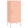 vidaXL Steel Storage Cabinet - Compact and Durable - Adjustable Shelves with Levelers - Pink - Dimensions: 16.7"x13.8"x40" view 1