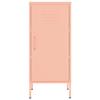 vidaXL Steel Storage Cabinet - Compact and Durable - Adjustable Shelves with Levelers - Pink - Dimensions: 16.7"x13.8"x40" view 4