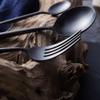 32 Piece Black Silverware Set for 8 Durable 18/10 Stainless Steel Delicate Heavy Flatware Set Kitchen Wedding Restaurant Cutlery Utensil Set Include Teaspoons Knifes Forks and Spoons view 4