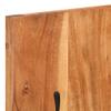 vidaXL Wall-Mounted Coat Racks 2 pcs in Brown, 14.2"x1.2"x43.3", Made of Solid Acacia Wood, Vintage-Style Design, Durable, Space-Saving, 3 Coat Hooks per Rack view 3
