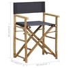 vidaXL 2 Piece Bamboo and Polyester Folding Director's Chairs Set in Dark Grey for Outdoor Garden Use Compact Durable Rustic Design Ideal Patios Balconies Chair Seats Patio Portable Seating Furniture view 2
