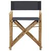vidaXL 2 Piece Bamboo and Polyester Folding Director's Chairs Set in Dark Grey for Outdoor Garden Use Compact Durable Rustic Design Ideal Patios Balconies Chair Seats Patio Portable Seating Furniture view 3