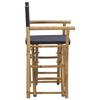 vidaXL 2 Piece Bamboo and Polyester Folding Director's Chairs Set in Dark Grey for Outdoor Garden Use Compact Durable Rustic Design Ideal Patios Balconies Chair Seats Patio Portable Seating Furniture view 4