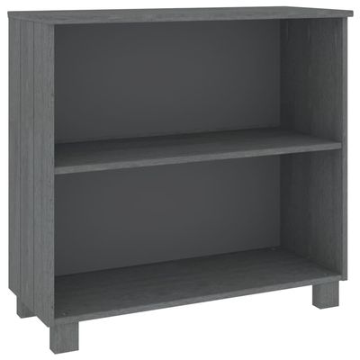 vidaXL Sideboard, Buffet Cabinet with Open Storage Shelf, Storage Kitchen Cabinet for Hallway Entryway Living Room, HAMAR Dark Gray Solid Wood Pine