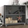 vidaXL Sideboard, Buffet Cabinet with Open Storage Shelf, Storage Kitchen Cabinet for Hallway Entryway Living Room, HAMAR Dark Gray Solid Wood Pine view 2