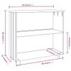 vidaXL Sideboard, Buffet Cabinet with Open Storage Shelf, Storage Kitchen Cabinet for Hallway Entryway Living Room, HAMAR Dark Gray Solid Wood Pine view 3