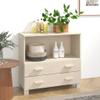 vidaXL Sideboard, Buffet Cabinet with Open Compartment, Console Cabinet for Bedroom Living Room Entryway Hallway, HAMAR Honey Brown Solid Wood Pine view 2