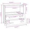 vidaXL Sideboard, Buffet Cabinet with Open Compartment, Console Cabinet for Bedroom Living Room Entryway Hallway, HAMAR Honey Brown Solid Wood Pine view 3