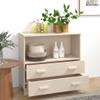 vidaXL Sideboard, Buffet Cabinet with Open Compartment, Console Cabinet for Bedroom Living Room Entryway Hallway, HAMAR Honey Brown Solid Wood Pine view 4