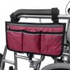 Ellylian Wheelchair Armrest Accessories, Side Bags to Hang On Side Pouches Waterproof Storage Fathers for Home/Outdoor/Baby Cart,Claret view 1