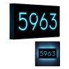 12V LED House Numbers for House Street Backlit,Personalised Illuminated Modern House Numbers Address Sign Address Plaque Lighted with LED (50X25CM, Ice Blue light) view 1