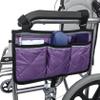 Ellylian Wheelchair Armrest Accessories, Side Bags to Hang On Side Pouches Waterproof Storage Fathers for Home/Outdoor/Baby Cart,Purple view 1