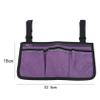 Ellylian Wheelchair Armrest Accessories, Side Bags to Hang On Side Pouches Waterproof Storage Fathers for Home/Outdoor/Baby Cart,Purple view 2