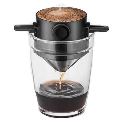 Ellylian Pour Over Coffee Filter,Portable Stainless Steel Reusable Coffee Maker,Mini Collapsible Paperless,Easy to Clean Coffee Cone for Travel Camping Offices