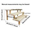 NAJMECHOY Figure Display Riser Thick Wooden Shelf Thick Support Legs Display Resin Figure Cupcake Cups for Collectibles Retail Display Stand (3 Tiers) view 2