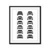 Custom Car Posters Handmade Poster compatible with Chevy Camaro Generations and Print of Chevrolet Camaro - Silver, 11x14 Metallic Print (Unframed) view 1
