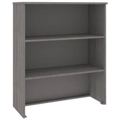 vidaXL Solid Wood Pine Top for Highboard HAMAR, Light Gray - Spacious 31.5"x12.6"x12.2" Shelves, Stylish Addition for Home Storage and Decor