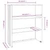 vidaXL Solid Wood Pine Top for Highboard HAMAR, Light Gray - Spacious 31.5"x12.6"x12.2" Shelves, Stylish Addition for Home Storage and Decor view 3