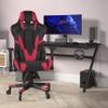 Flash Furniture X20 Gaming Chair Racing Office Computer PC Adjustable Chair - Red LeatherSoft Upholstery - Reclining Back - Roller Wheels view 2