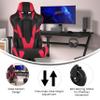 Flash Furniture X20 Gaming Chair Racing Office Computer PC Adjustable Chair - Red LeatherSoft Upholstery - Reclining Back - Roller Wheels view 4