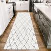 Modern Washable Area Rug Corridor Hall Kitchen Passage Narrow Runner RugContemporary White Carpet Runners for Hallway 60cm/70cm/80cm/100cm Wide (Size : 2 ft x 8.2 ft) view 3