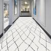 Modern Washable Area Rug Corridor Hall Kitchen Passage Narrow Runner RugContemporary White Carpet Runners for Hallway 60cm/70cm/80cm/100cm Wide (Size : 2 ft x 8.2 ft) view 4