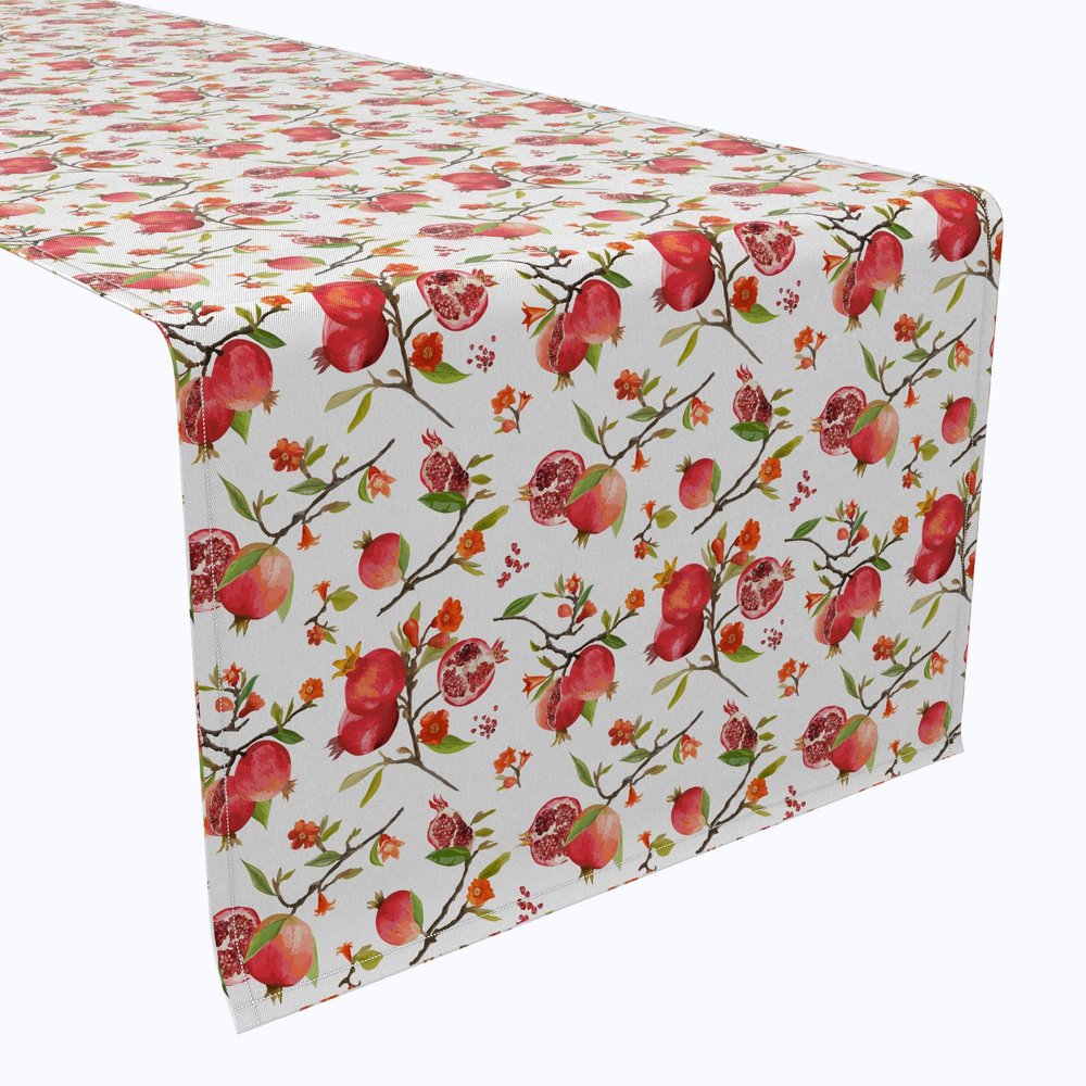 Fabric Textile Products, Inc. Table Runner, 100% Cotton, 16x90, Pomegranate Paradise