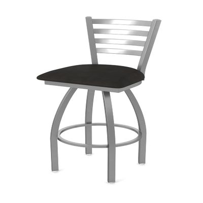Holland Bar Stool Co. Indoor Home/Office Barstool Modern Decorative Furniture 410 Jackie Stainless Steel 36" Swivel Bar Stool with Canter Espresso Seat