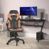 Flash Furniture X10 Gaming Chair Racing Office Computer PC Adjustable Chair with Flip-up Arms and Transparent Roller Wheels, Orange/Black LeatherSoft view 2