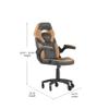 Flash Furniture X10 Gaming Chair Racing Office Computer PC Adjustable Chair with Flip-up Arms and Transparent Roller Wheels, Orange/Black LeatherSoft view 3