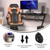 Flash Furniture X10 Gaming Chair Racing Office Computer PC Adjustable Chair with Flip-up Arms and Transparent Roller Wheels, Orange/Black LeatherSoft view 4