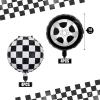 18 Inch Black and White Checkered Balloons Car Wheel Balloons for Racing Theme Birthday Party Decoration Supplies view 2