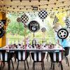 18 Inch Black and White Checkered Balloons Car Wheel Balloons for Racing Theme Birthday Party Decoration Supplies view 3