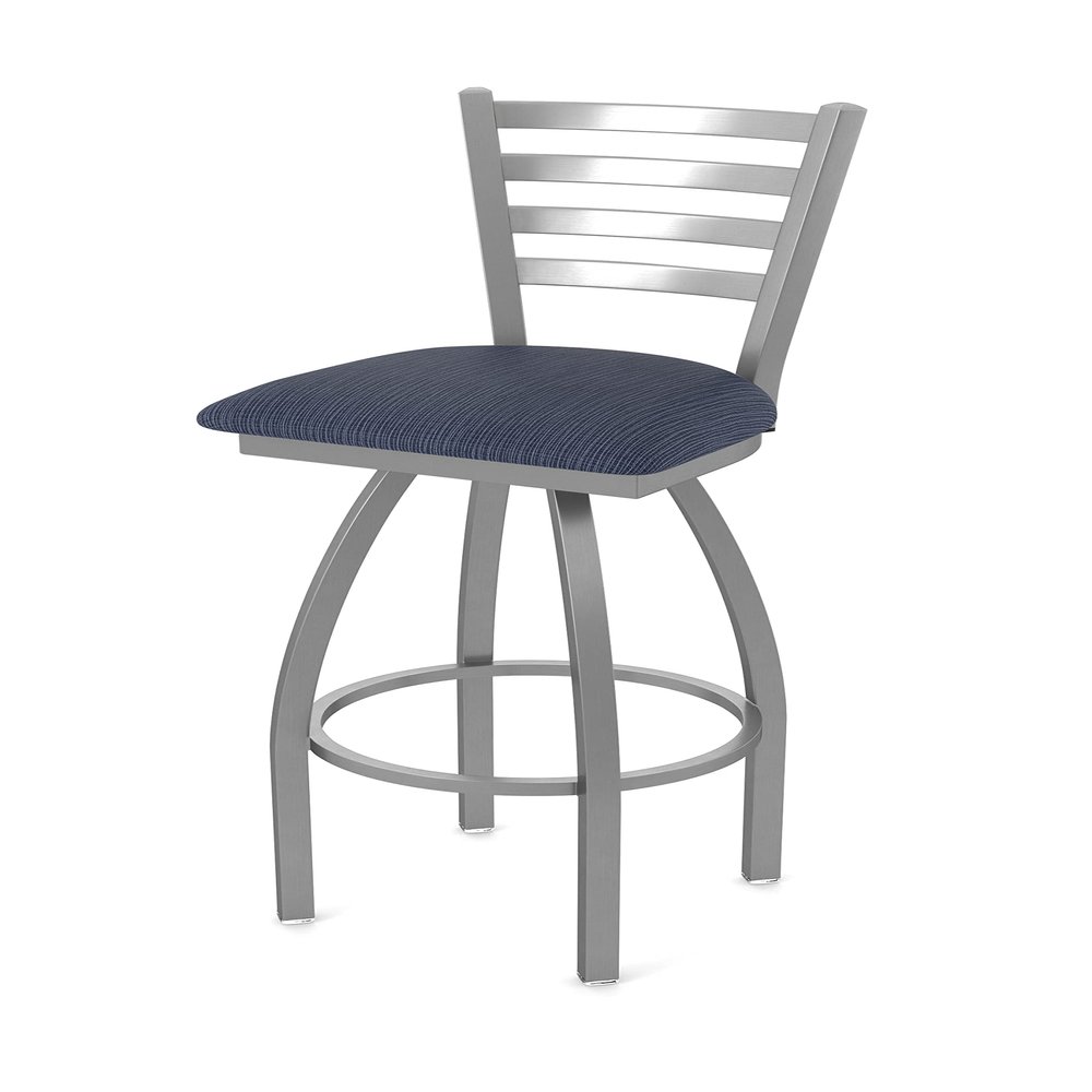 Holland Bar Stool Co. Indoor Home/Office Barstool Modern Decorative Furniture 410 Jackie Stainless Steel 36" Swivel Bar Stool with Graph Anchor Seat